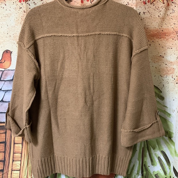 NWT brown sweater/3/4 sleeves with split sides - Picture 8 of 8